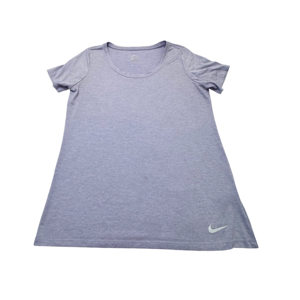 Nike Dri-FIT Womens Athletic Training Top Purple Short Sleeve Tee Large